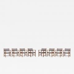 Hans Wegner Set of 8 Hans Wegner Dining Chairs Denmark 1950s - 2332673