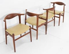 Hans Wegner Set of Four Hans Wegner Cow Horn Chairs in Teak and Rosewood - 1124845