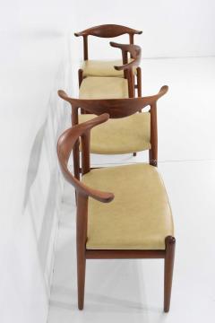 Hans Wegner Set of Four Hans Wegner Cow Horn Chairs in Teak and Rosewood - 1124846