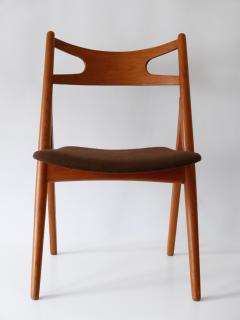 Hans Wegner Set of Four Teak CH 29 Sawbuck Chairs by Hans J Wegner for Carl Hansen S n - 2408299