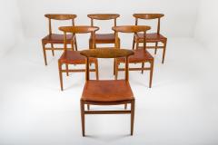 Hans Wegner Set of Six Danish Dining Chairs W2 by Hans J Wegner - 851154