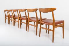 Hans Wegner Set of Six Danish Dining Chairs W2 by Hans J Wegner - 851162