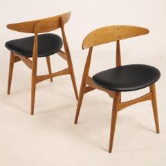 Hans Wegner Set of Six Rarely Seen Scandinavian Modern Dining Chairs by Hans Wegner - 3439711