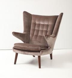 Hans Wegner Teak Papa Bear Chair and Ottoman by Hans J Wegner for A P Stolen - 4441921