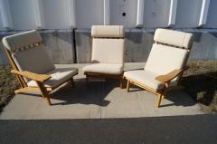 Hans Wegner Three Piece Oak Frame Sofa Model GE 375 by Hans Wegner for Getama - 105472