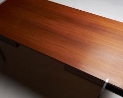 Hans Wegner Walnut and Steel Desk in the Manner of Hans J Wegner Denmark c 1960 - 4695488