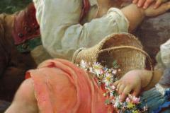 Hans Zatzka Hans Zatzka Austrian 1859 1945 Exceptional Oil on Canvas Young Children  - 953529