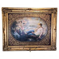 Hans Zatzka Large Oil on Canvas Painting of Venus Cupid After Hans Zatzka - 4179215