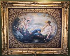 Hans Zatzka Large Oil on Canvas Painting of Venus Cupid After Hans Zatzka - 4179234