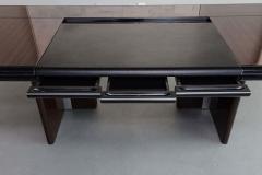 Hans von Klier Hans Von Klier Ebony de Macassar and Polished Chrome Desk Skipper Italy - 4702649