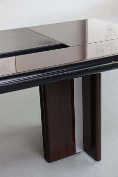 Hans von Klier Hans Von Klier Ebony de Macassar and Polished Chrome Desk Skipper Italy - 4702650