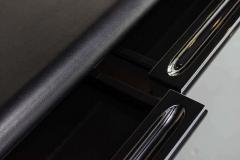 Hans von Klier Hans Von Klier Ebony de Macassar and Polished Chrome Desk Skipper Italy - 4702651