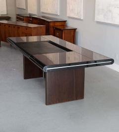 Hans von Klier Hans Von Klier Ebony de Macassar and Polished Chrome Desk Skipper Italy - 4702652