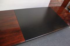 Hans von Klier Large Italian Rosewood and Leather Conference Table Desk By Hans Von Klier - 2923175