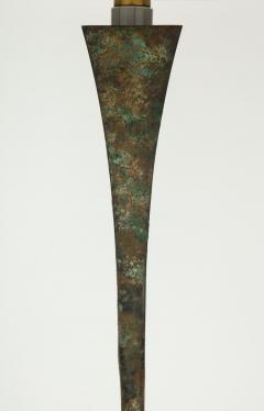 Hansen Patinated Bronze Floor Lamp by S R James France 1950s - 755581