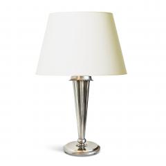 Harald Notini Art Deco Silvered Torch Lamp by Harald Notini for Bohlmarks - 1460206