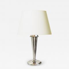 Harald Notini Art Deco Silvered Torch Lamp by Harald Notini for Bohlmarks - 1462761