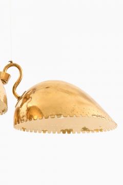 Harald Notini Ceiling Lamp with Three Dome shaped Brass Shades by Harald Notini 1940s - 4443694
