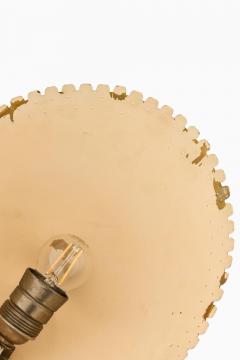 Harald Notini Ceiling Lamp with Three Dome shaped Brass Shades by Harald Notini 1940s - 4443696