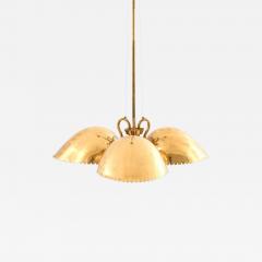 Harald Notini Ceiling Lamp with Three Dome shaped Brass Shades by Harald Notini 1940s - 4444229