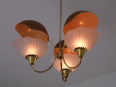 Harald Notini Exceptional Harald Notini Three Arm Chandelier B hlmarks Sweden 1940s - 3312440