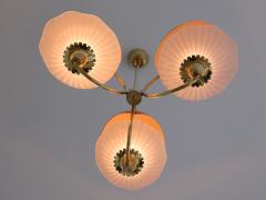 Harald Notini Exceptional Harald Notini Three Arm Chandelier B hlmarks Sweden 1940s - 3312441