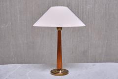 Harald Notini Harald Notini Attributed Table Lamp in Elm and Brass B hlmarks Sweden 1940s - 3851434