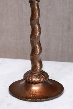 Harald Notini Harald Notini Hammered Copper Table Lamp Model 6839 B hlmarks Sweden 1920s - 4323979