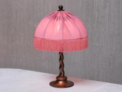 Harald Notini Harald Notini Hammered Copper Table Lamp Model 6839 B hlmarks Sweden 1920s - 4323980
