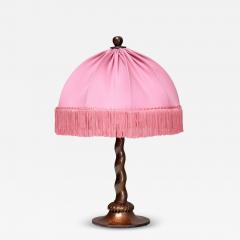 Harald Notini Harald Notini Hammered Copper Table Lamp Model 6839 B hlmarks Sweden 1920s - 4326606