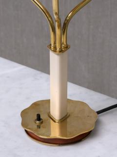 Harald Notini Harald Notini Three Arm Brass Table Lamp Model 15484 B hlmarks Sweden 1940s - 4510364