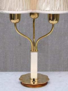 Harald Notini Harald Notini Three Arm Brass Table Lamp Model 15484 B hlmarks Sweden 1940s - 4510365