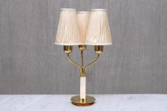 Harald Notini Harald Notini Three Arm Brass Table Lamp Model 15484 B hlmarks Sweden 1940s - 4510367