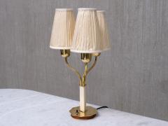 Harald Notini Harald Notini Three Arm Brass Table Lamp Model 15484 B hlmarks Sweden 1940s - 4510368