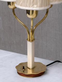 Harald Notini Harald Notini Three Arm Brass Table Lamp Model 15484 B hlmarks Sweden 1940s - 4510370