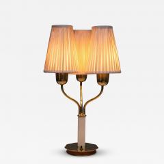 Harald Notini Harald Notini Three Arm Brass Table Lamp Model 15484 B hlmarks Sweden 1940s - 4511472