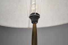 Harald Notini Model 6851 Patinated Brass Table Lamp by Harald Notini Sweden 1920s - 4683439