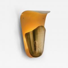 Harald Notini Model 8596 Brass Wall Lamp by Notini Attr for Bo hlmarks Sweden 1950s - 4148721