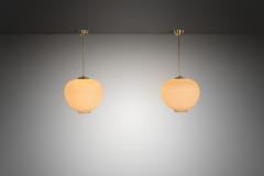 Harald Notini Pair of 11908 Lamps by Harald Notini Attr for B hlmarks Sweden 1950s - 4338155