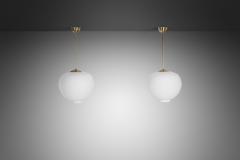 Harald Notini Pair of 11908 Lamps by Harald Notini Attr for B hlmarks Sweden 1950s - 4338157