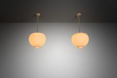 Harald Notini Pair of 11908 Lamps by Harald Notini Attr for B hlmarks Sweden 1950s - 4338158