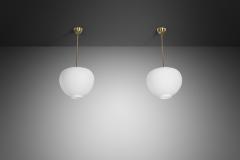 Harald Notini Pair of 11908 Lamps by Harald Notini Attr for B hlmarks Sweden 1950s - 4338159