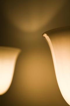 Harald Notini Pair of Floor Lamps in Nickel and Opaline Glass by Harald Notini 1930s - 4443331