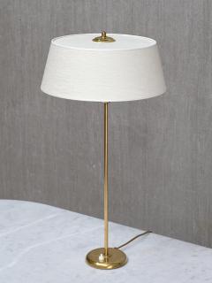 Harald Notini Pair of Tall Brass Table Lamps by Harald Notini for B hlmarks Sweden 1950s - 4557475