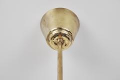 Harald Notini Six Armed Brass Chandelier by Harald Notini Attr for B hlmarks Sweden 1940s - 4710998