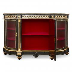 Hardstone ormolu and Boulle mounted ebonised wood sideboard - 3178344