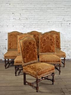 Harlequin Set of 12 French Louis XIII 17th Century Walnut Side Chairs - 3180003