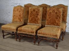 Harlequin Set of 12 French Louis XIII 17th Century Walnut Side Chairs - 3180006