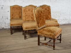 Harlequin Set of 12 French Louis XIII 17th Century Walnut Side Chairs - 3180009