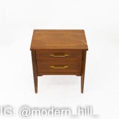 Harmony House Mid Century Walnut And Brass 2 Drawer Nightstand - 1871443